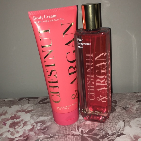 Chestnut Argan Body Cream Fine Fragrance Mist Nwt